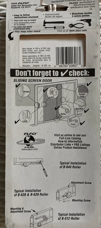 Conjunto de rodillo de puerta de pantalla de acero estampado Prime-Line B 607 1 diámetro in. Foto 3 de 4