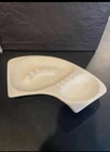 Rare Vintage Mid Century Modern White Crackle Royal Haeger Pottery Ash Tray 117