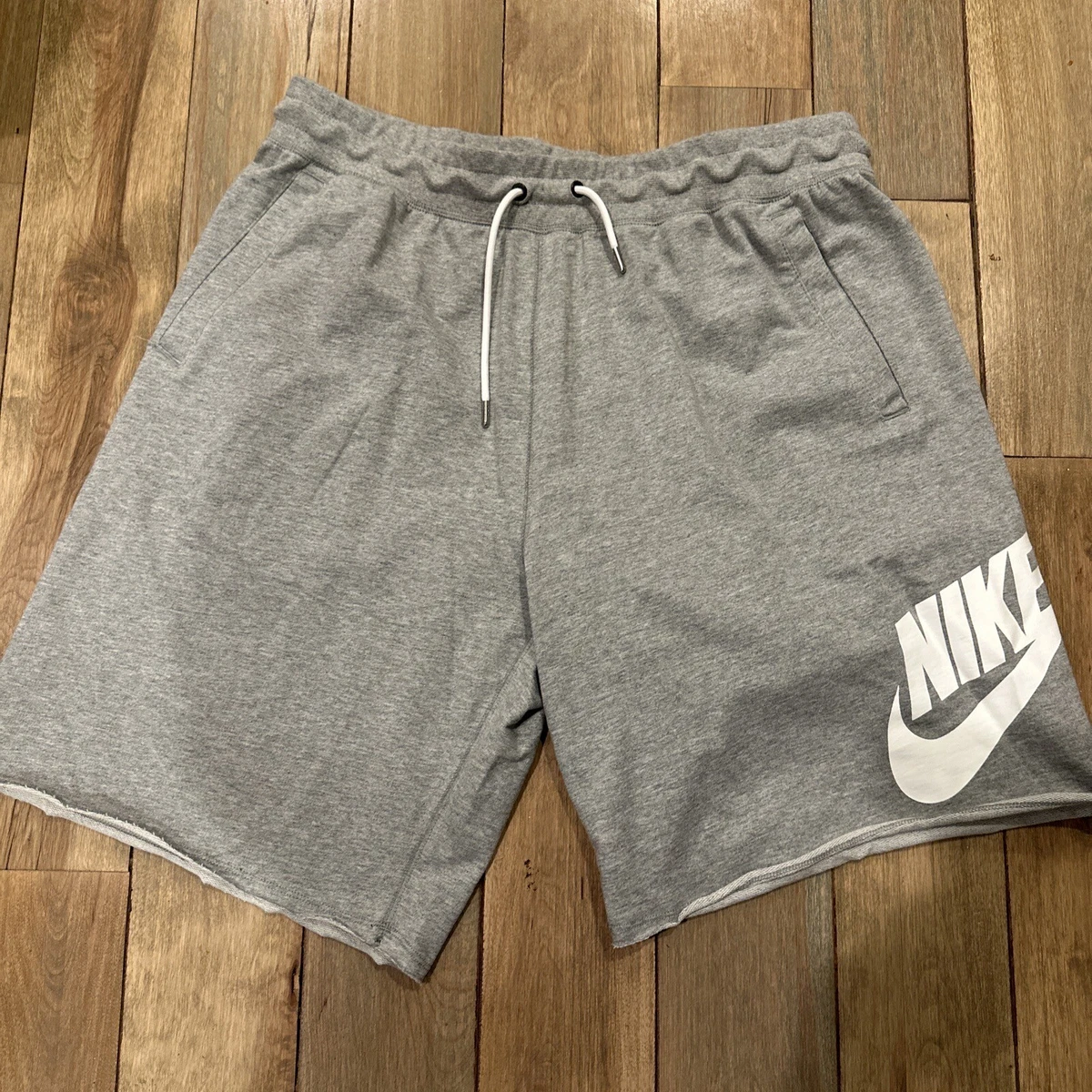 grey nike sweatshorts