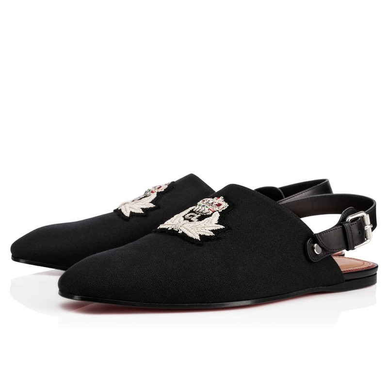 100%AUTH NEW MEN CHRISTIAN LOUBOUTIN OLIVERA CREST FLAT SLIPPERS/MULE EU 42/US 9