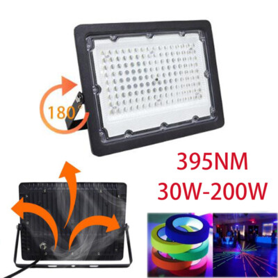 395nm LED UV Floodlight Ultraviolet Fluorescent Stage Lamp Party Blacklight IP66