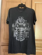 Vintage 2009 BBC Doctor Who Villians Graphic Print T-Shirt Men Small