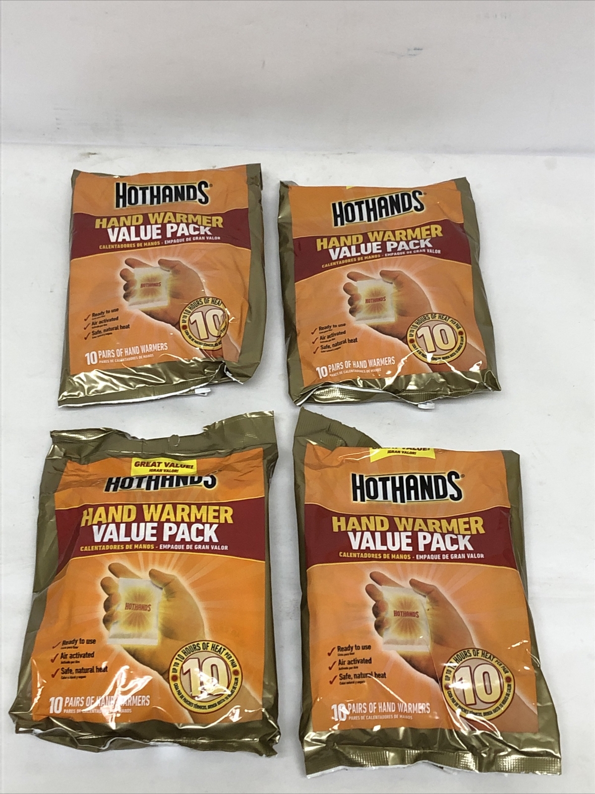 Lot Of (4) HotHands Hand Warmer Value Pack( 10 count) Expiration 4/25