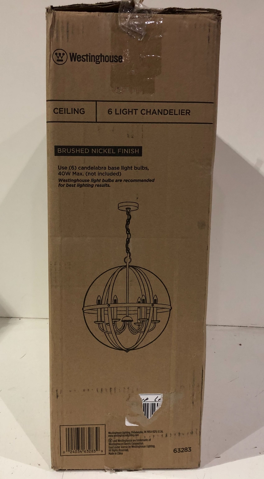 Westinghouse 6328300 Stella Mira 6-Light Brushed Nickel Chandelier New