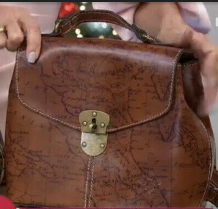 Patricia Nash Sinclair Leather Convertible Backpack NEW!! Signature Map NEW! eBay