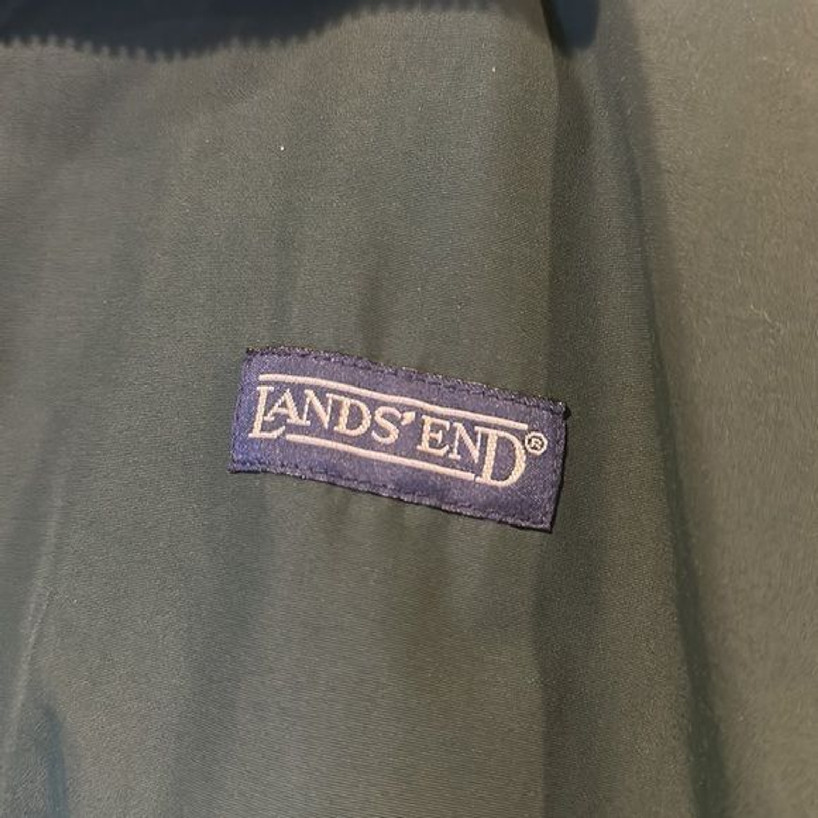 LANDS' END Men's Windbreaker Jacket Green Size XXL Ta… Gem
