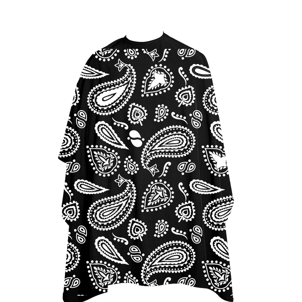 Delantal de peluquero profesional estilo bandana corte de pelo uniforme delantal de peluquería y capa Foto 2 de 2