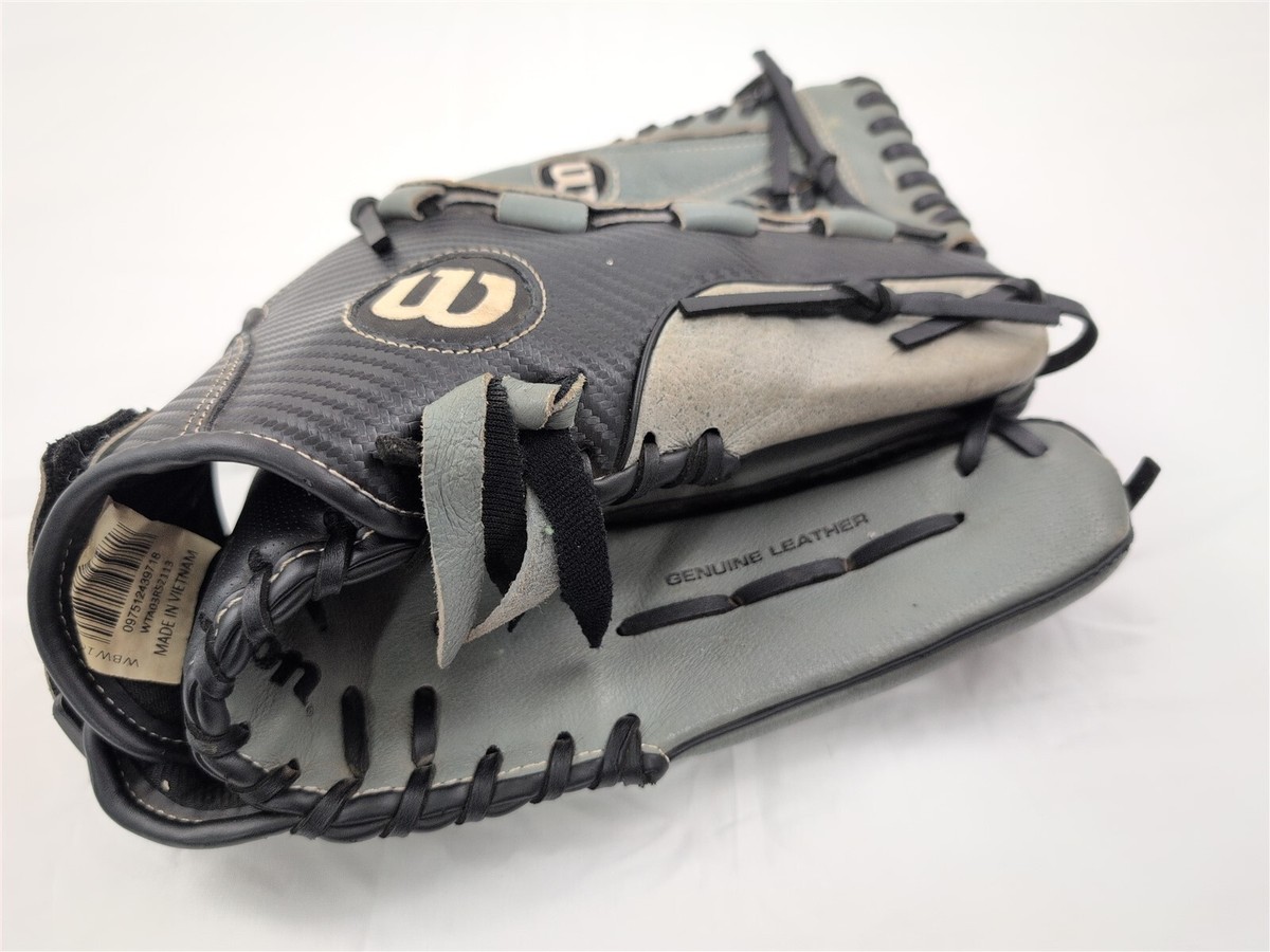 Wilson - MLB - Baseball - Softball - A360 - Gant De Gants De Baseball Slowpitch Adultes Zwart Grijs 13 Pouces
