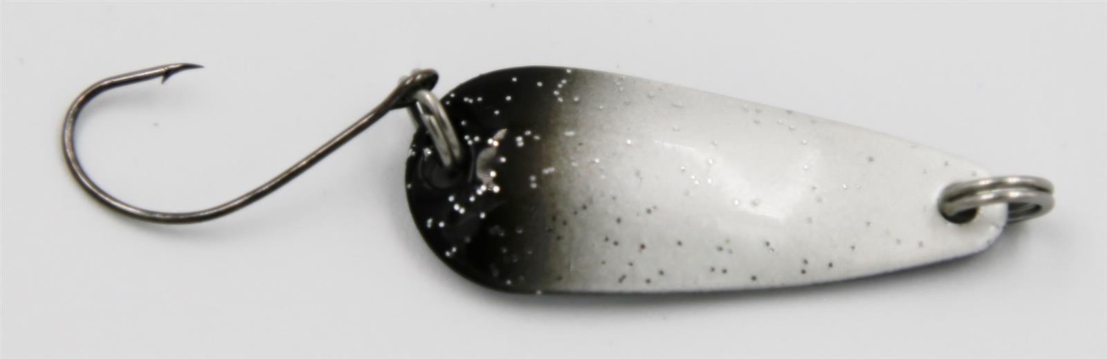 EFT Trout Wiggle Spoon 3g White Black Glitter Forellenkder Blinker Kder 2090₽