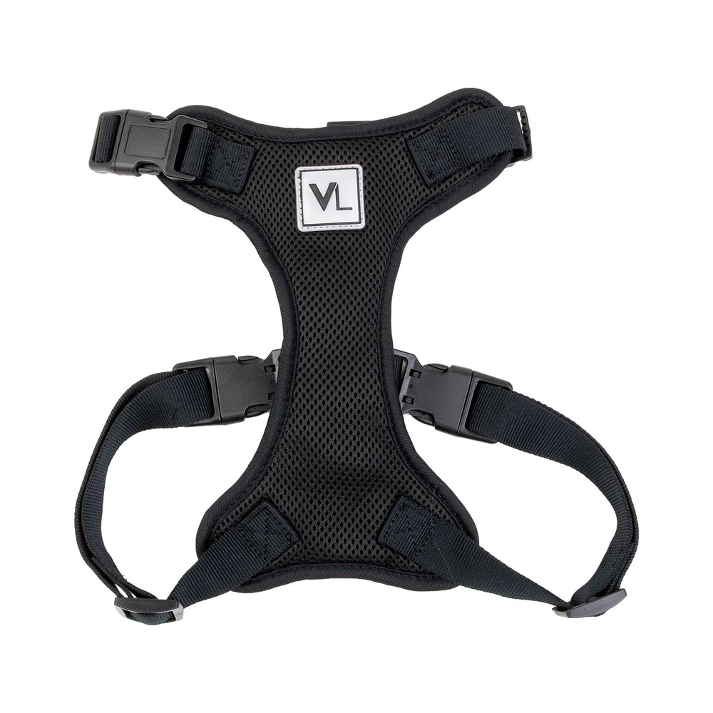Dog Harness, Mesh Adjustable, Reflective Dog Walking Pet Harness, Black, Size M