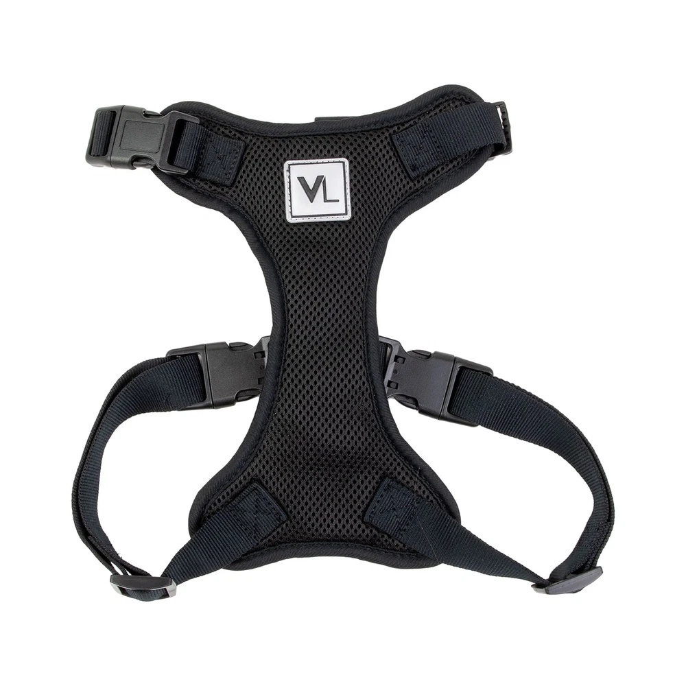 Dog Harness, Mesh Adjustable, Reflective Dog Walking Pet Harness, Black, Size M