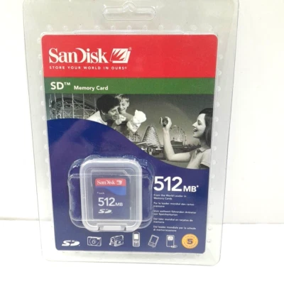 SanDisk 512 MB Class 2 Secure Digital Card (SDSDB-512-A10) NEW SEALED - image 1 of 2