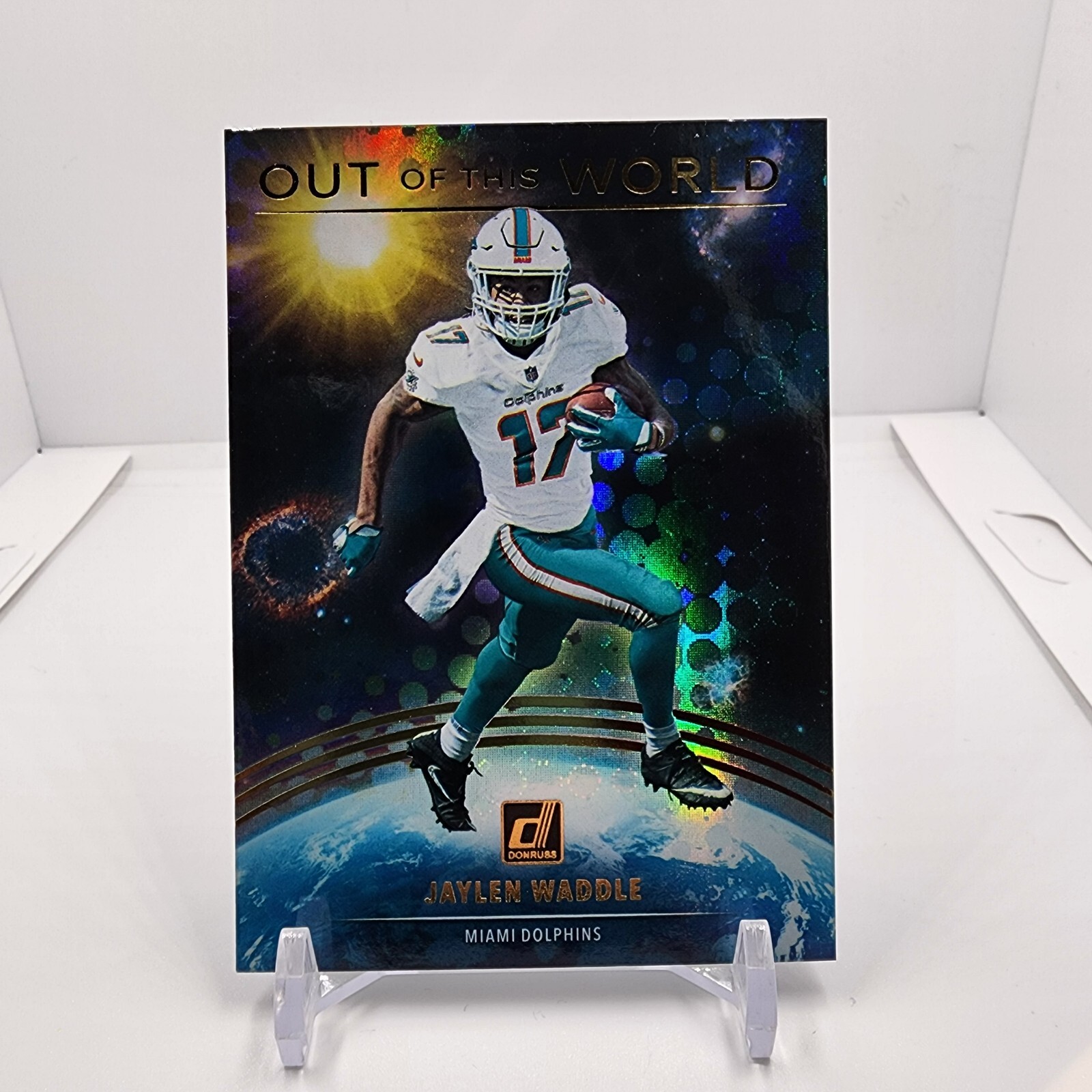 Jaylen Waddle Dolphins Out Of This World Rookie Card Donruss NFL Football 2021