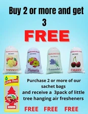 FRAGRANCE PLACE AIRE SCENTS SACHET BAGS NEW USA BEST QUALITY**SUPER STRONG**