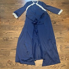 Vintage Vanity Fair Long Blue Nightgown Gown Robe Size 32 or Small