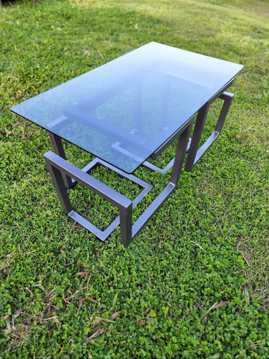 infinity cube metal coffee table
