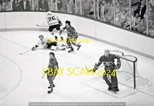 DRYDEN~ROBINSON~LAPOINTE Defend NET vs BRUINS 35mm B+W NEGATIVE CANADIENS HOF