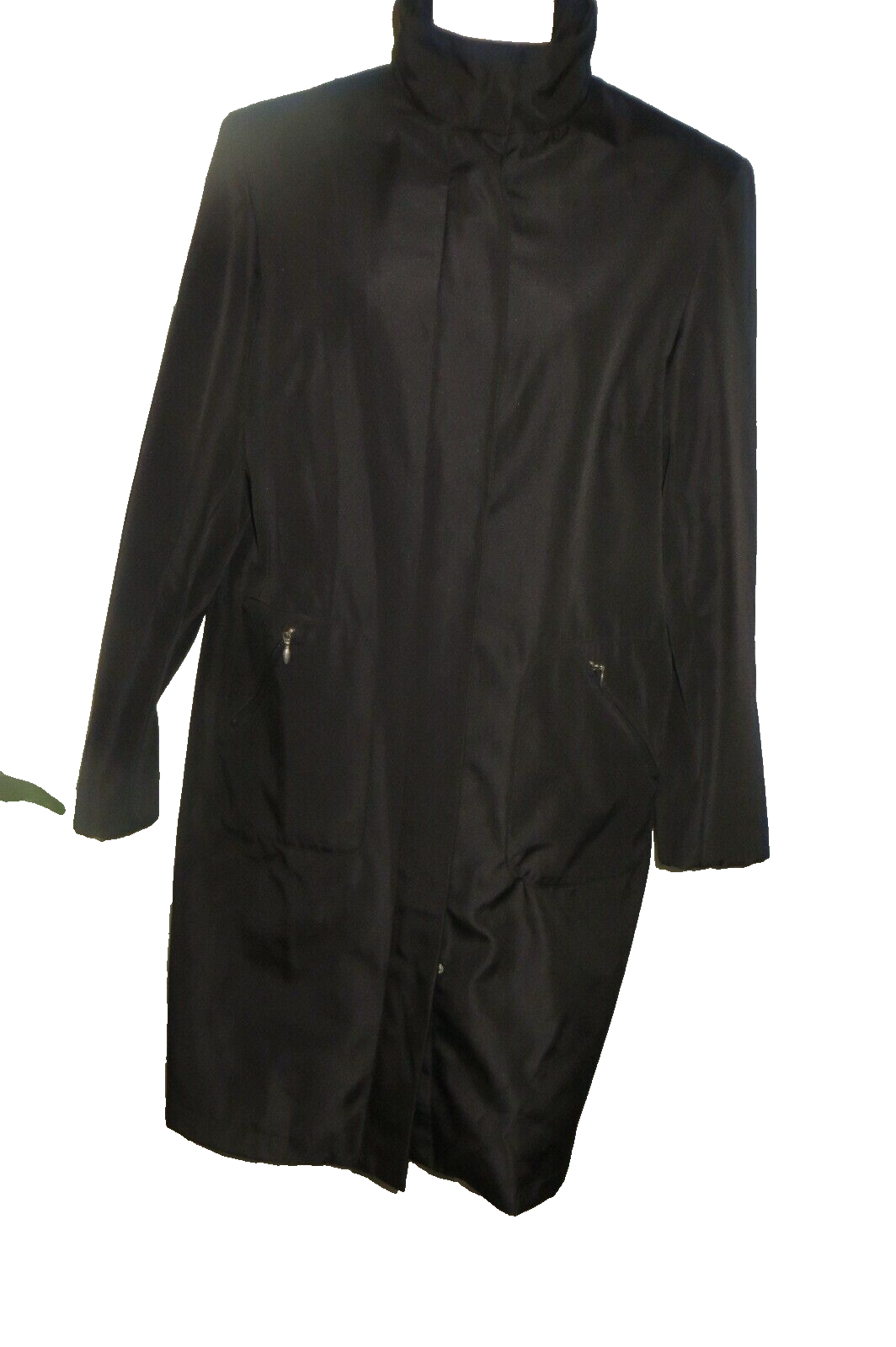 COAT in VINTAGE VIRGO Rainwear Black Check Lined Coat * Size 12