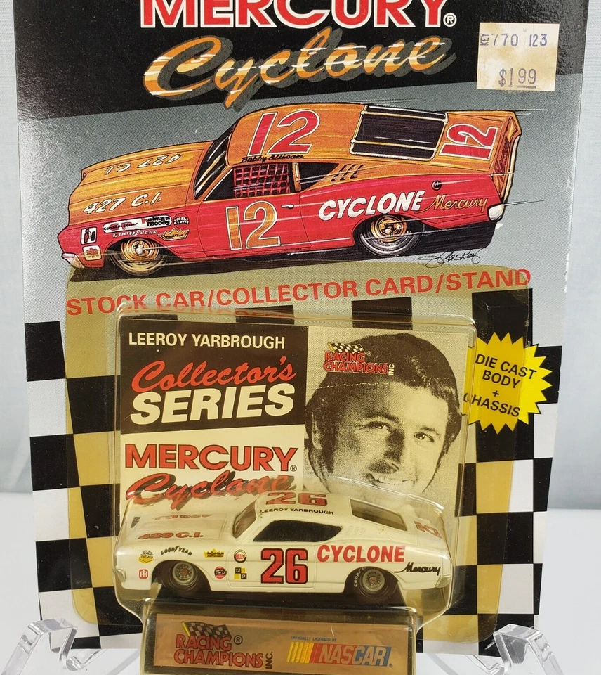 Racing Champions Nascar Mercury Cyclone Collector's #26 Leeroy Yarbrough Diecast Foto 4 de 4