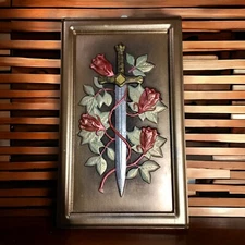 Painting, panel Sword and Roses