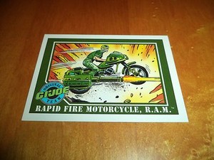 Rapid Fire Motorcycle # 55 - GI Joe Series 1 Impel Hasbro 1991 Base Trading Card | eBay