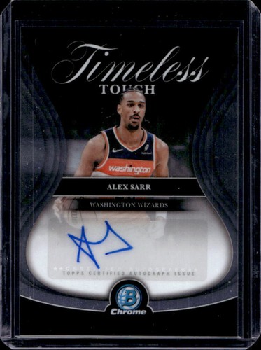2025-26 Bowman Alex Sarr Timeless Touch Signatures Chrome Auto #TTA-AS Wizards