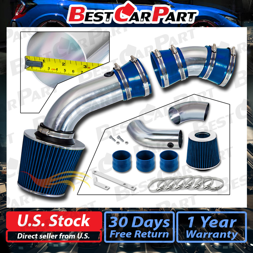 BCP BLUE 96-99 Chevy C2500 K2500 Suburban 5.0/5.7 V8 Cold Air Intake + Filter