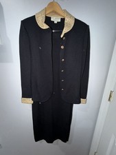 St John Knits Evening by Marie Gray 2 Piece Suit Set Jacket Sz 6 Skirt Sz 2