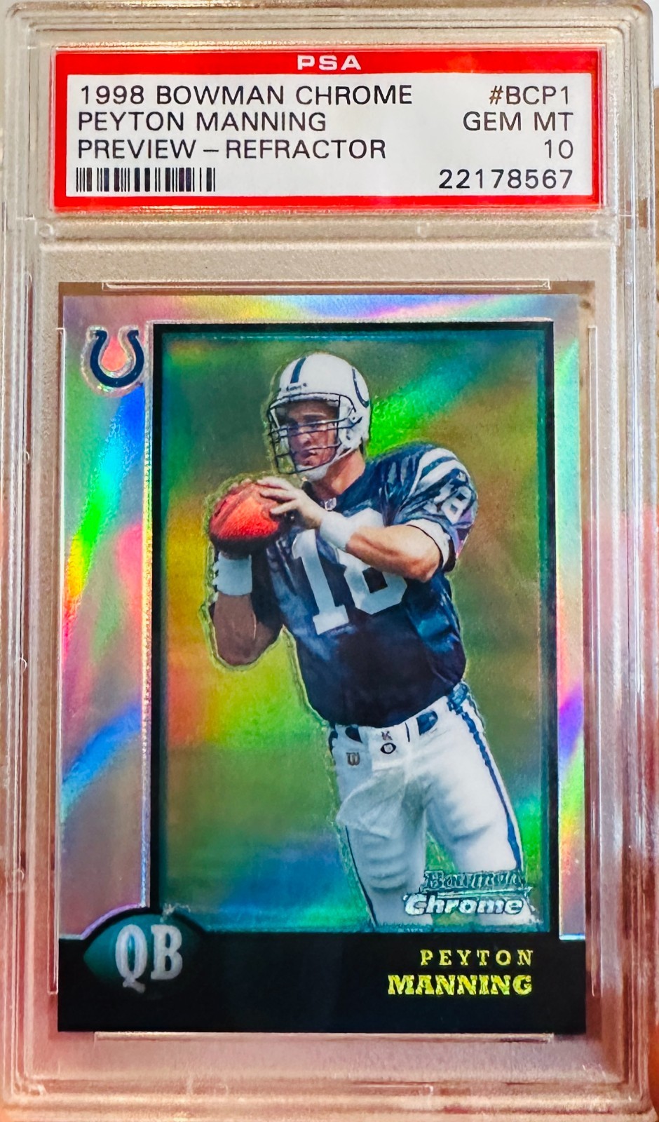 Peyton Manning Bowman Chrome Preview #BCP1 Preview-Refractor