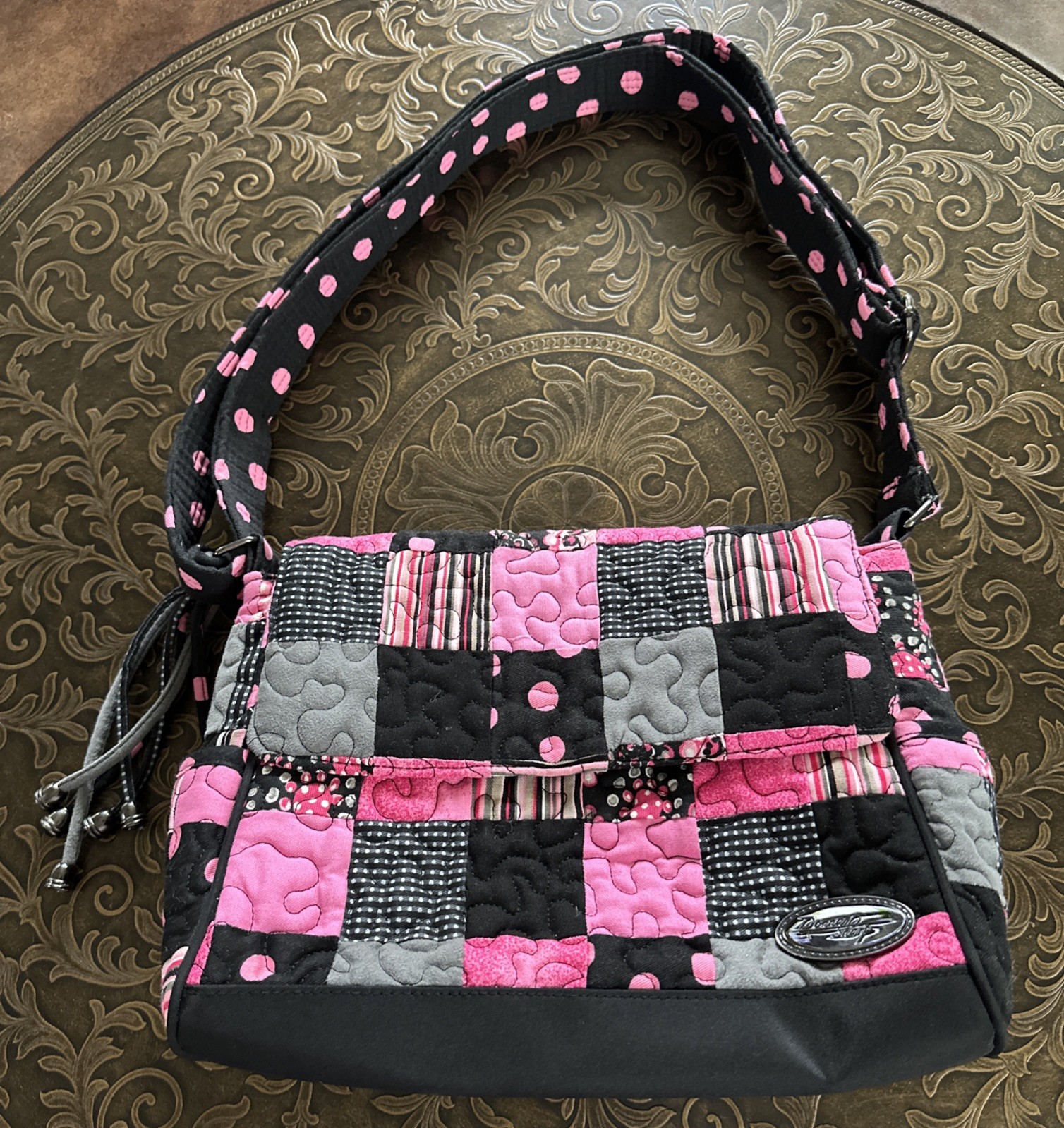 Donna Sharp Quilted Patchwork Shoulder Crossbody … - image 1