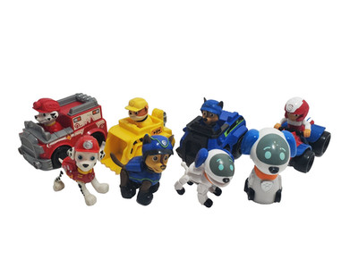 Spin Master Paw Patrol Vehicle Figure Lot Marshall Rubble Chase Ryder Robo Dog