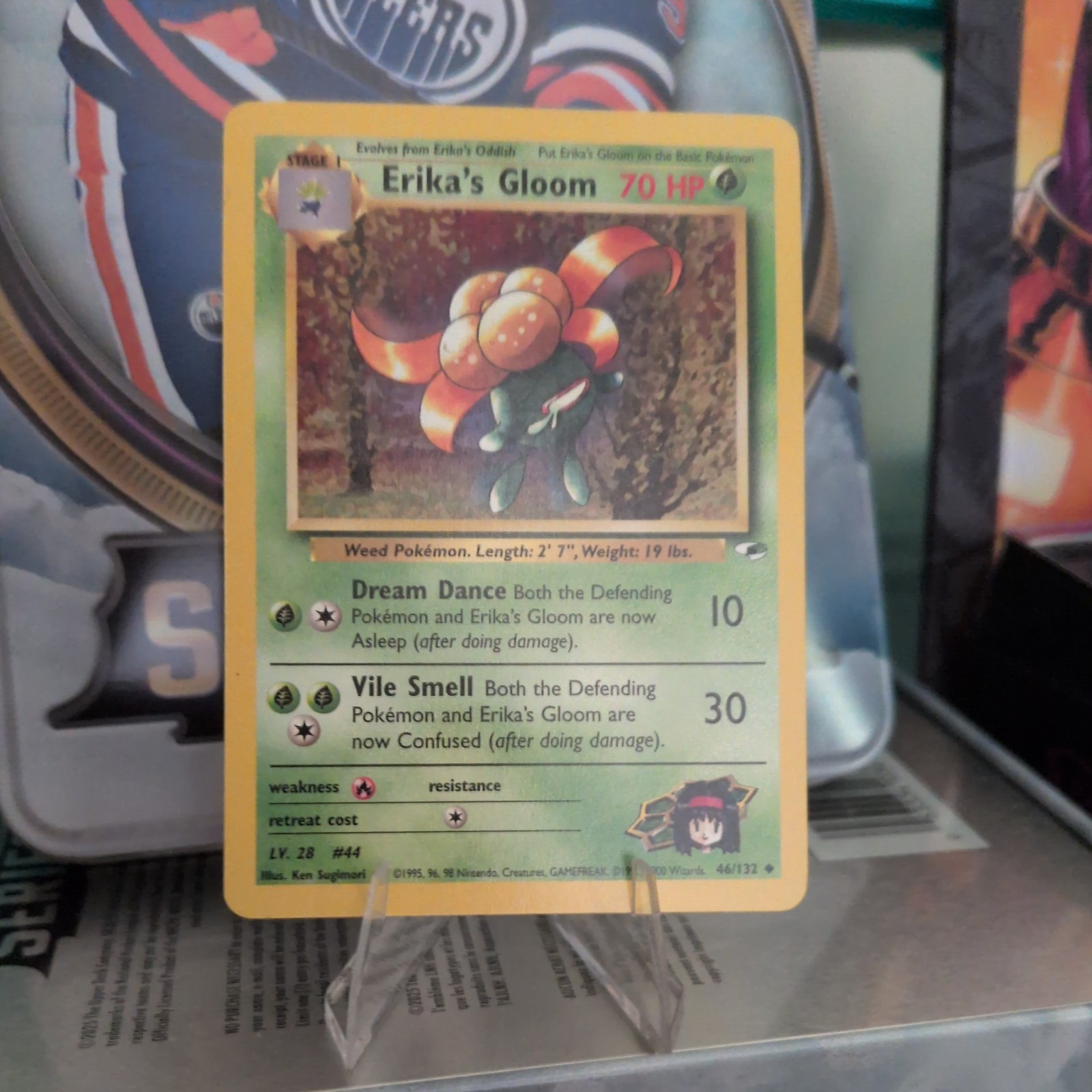 Pokémon Erika's Gloom 46/132 Gym Heroes Uncommon LV28 70HP Ken Sugimori 2000