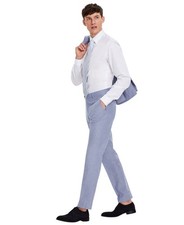 Tommy Hilfiger Mens Modern fit Dress Pants 33 / 32 Light Blue Solid