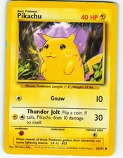 1995 pikachu pokemon card value 1995 pikachu pokemon card 58/102 Near Mint