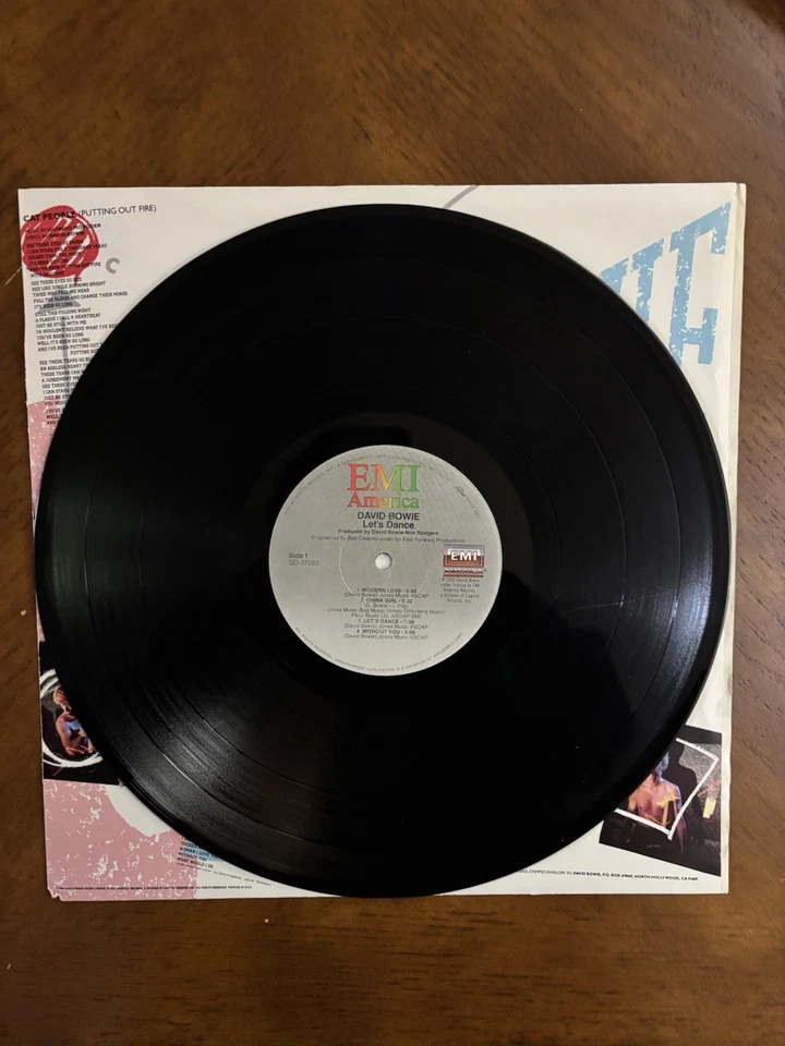 David Bowie-Let’s Dance Vinyl LP Record 1983 Album - Image 4 of 4
