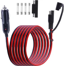 12V Cigarette Lighter Plug to SAE Quick Release Adapter Extension Charging C