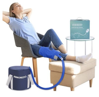 Inmoredo Cold Therapy System Programmable Knee Pad Pain Relief Blue
