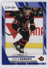 2023-24 O-Pee-Chee Blue Border Travis Hamonic #456 0ol8