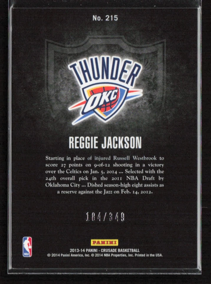 Reggie Jackson 2013-14 Panini Crusade #215 Crusade Red /349 - Image 2 of 2