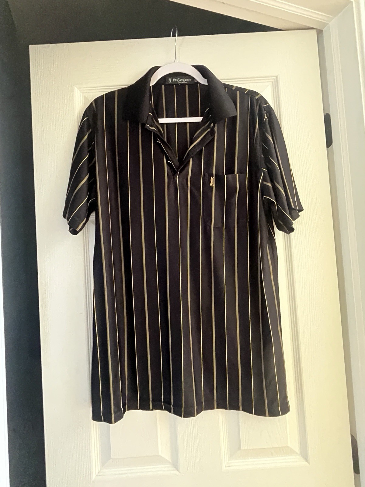 Polo vintage a righe Yves Saint Laurent taglia XXL