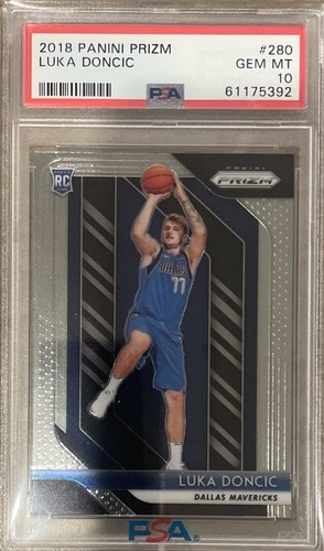 2018-19 Luka Doncic Panini Prizm #280 Dallas Mavericks RC Rookie PSA 10 MINT