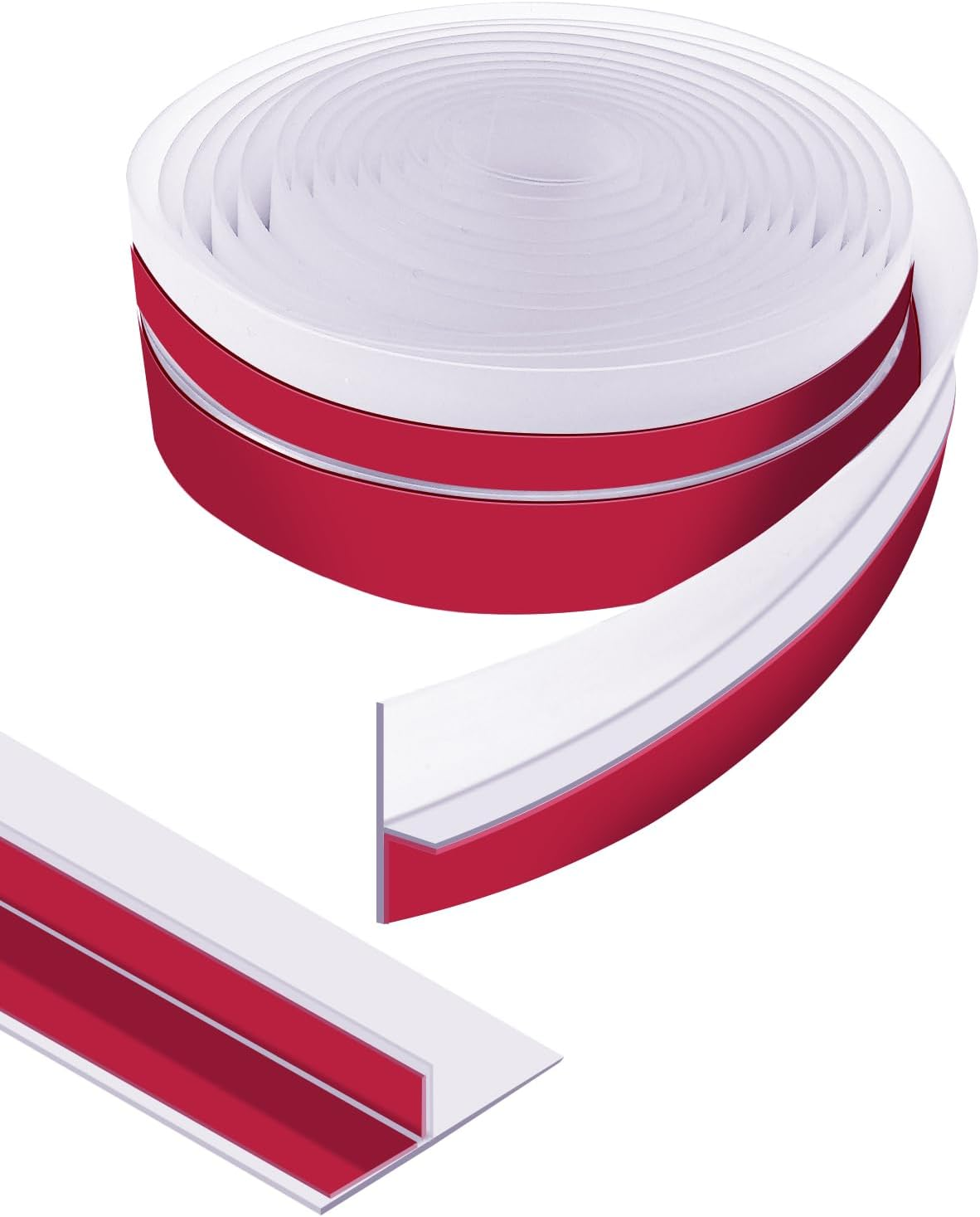 Orghtin Draft Excluder for Doors Clear T-Shaped Silicone Seal Strip, Weather Str