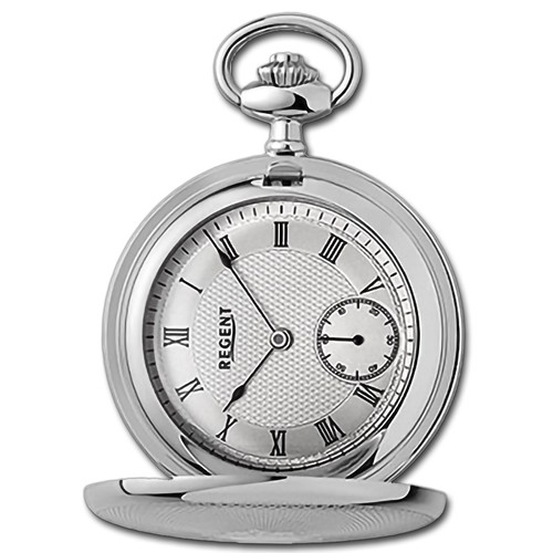 AMPM24 WPK100 Orologio Da Tasca Unisex Con Disegno Treno | Quarzo, Quadrante Scheletrato, Cassa 50mm, Catenella Inclusa, Regalo Elegante