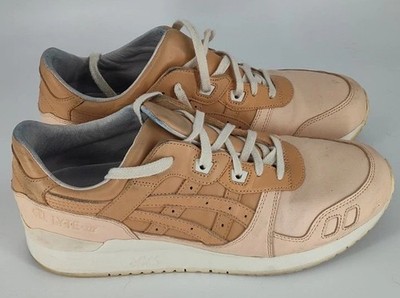 RARE  Asics Gel Lyte III Veg Nude Tan Leather Men's Sneakers Size 10.5 H7J2L