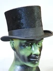 Antique Beaver Fur Top Hat A Casse Paris 1910s French Topper Size 56 #6