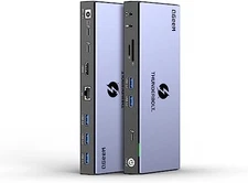 QGeeM 16 in 1 Universal USB C Thunderbolt 4 Docking Station T4801 - Grey