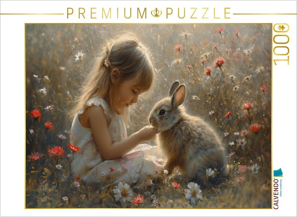 Calvendo Puzzle Summer Love In The Meadow | 1000 Pieces, Finished Size 25.2 × 18-image