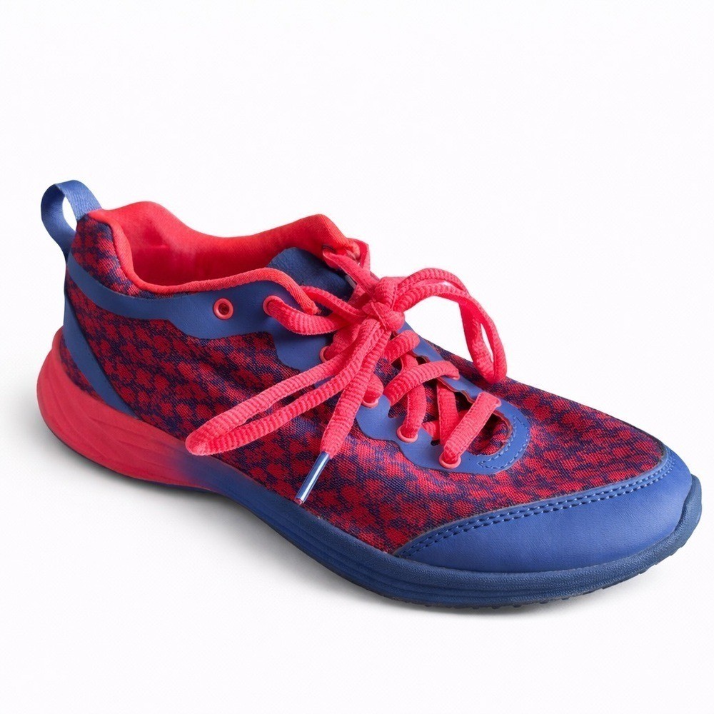 Vionic Python Vivid Blue Pink Patterned Lace Up A… - image 1