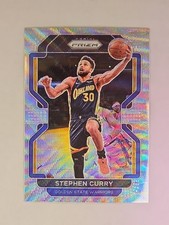 2021-22 Prizm Stephen Curry Silver Wave Prizm #154 Warriors