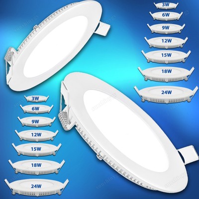 LED Panel Einbaustrahler Deckenleuchte Einbauleuchte Flach Einbau Spot 230V Rund